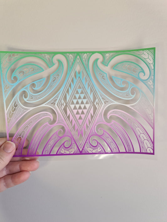 UV dtf Maori design A5 size 21cmx 14.8cm #356