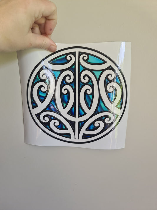 XL UV DTF DECAL MAORI DESIGN 20cm Window decal