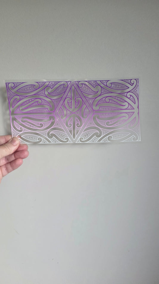 UV dtf transfer Maori design 24cmx11cm 16oz wrap #1608