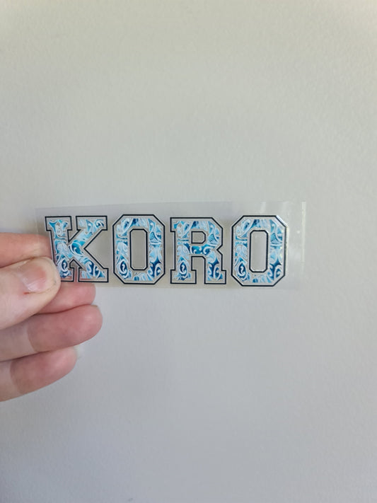 UV dtf Maori design mini size 10cm Koro letters