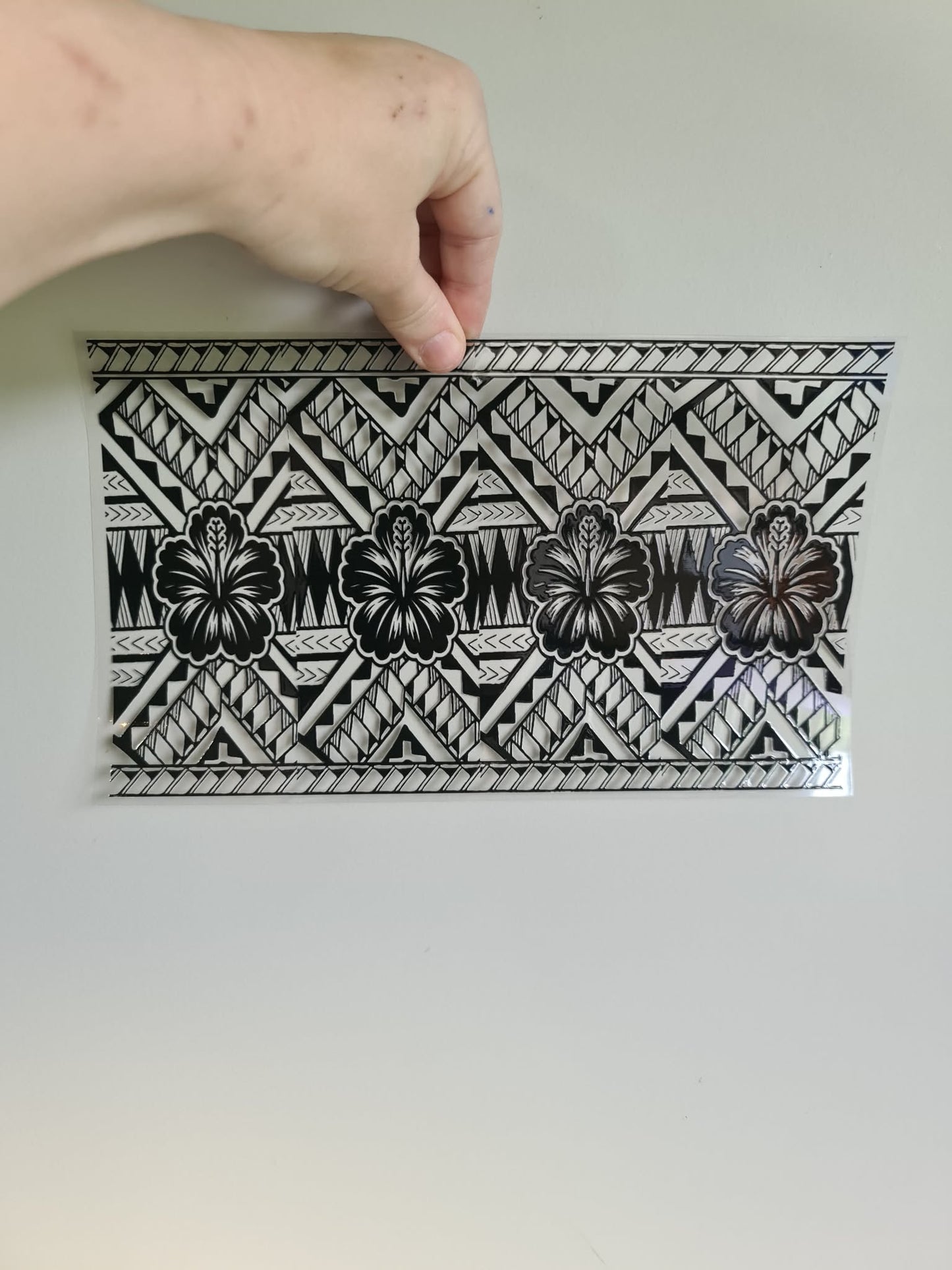 XL UV DTF DECAL MAORI DESIGN 28CMX17CM for touch lamps #218