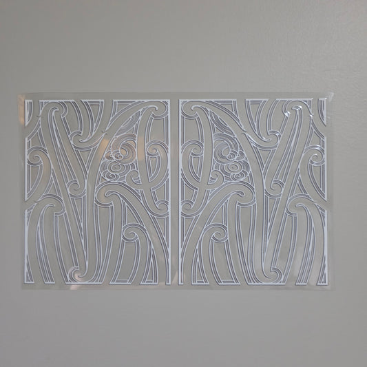 XL UV DTF DECAL MAORI DESIGN 28CMX17CM for touch lamps #303