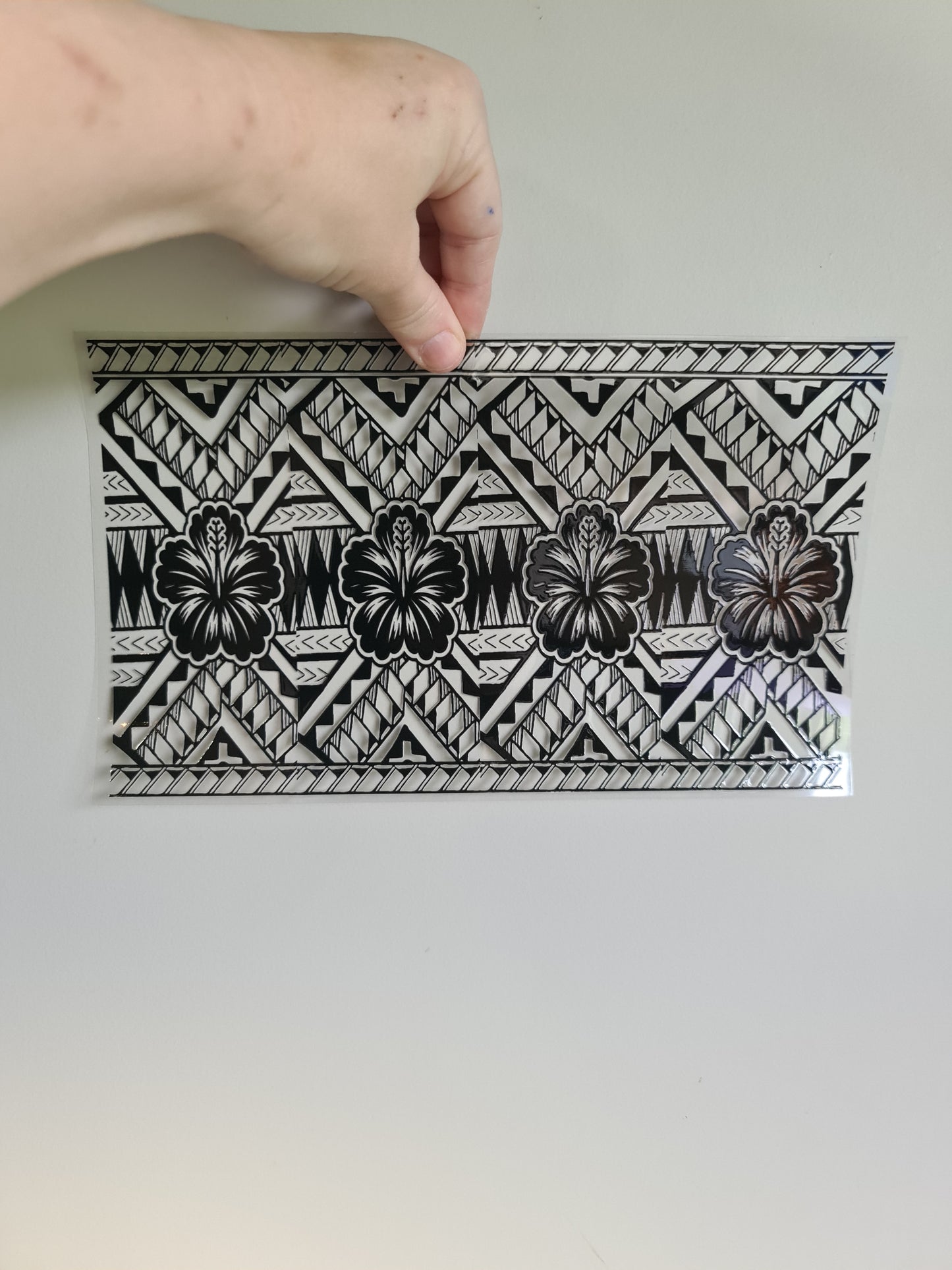 XL UV DTF DECAL MAORI DESIGN 28CMX17CM for touch lamps #119