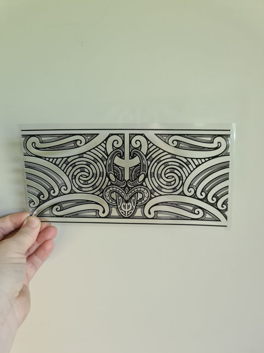 UV dtf transfer Maori design 23cmx11cm 16oz wrap #1380