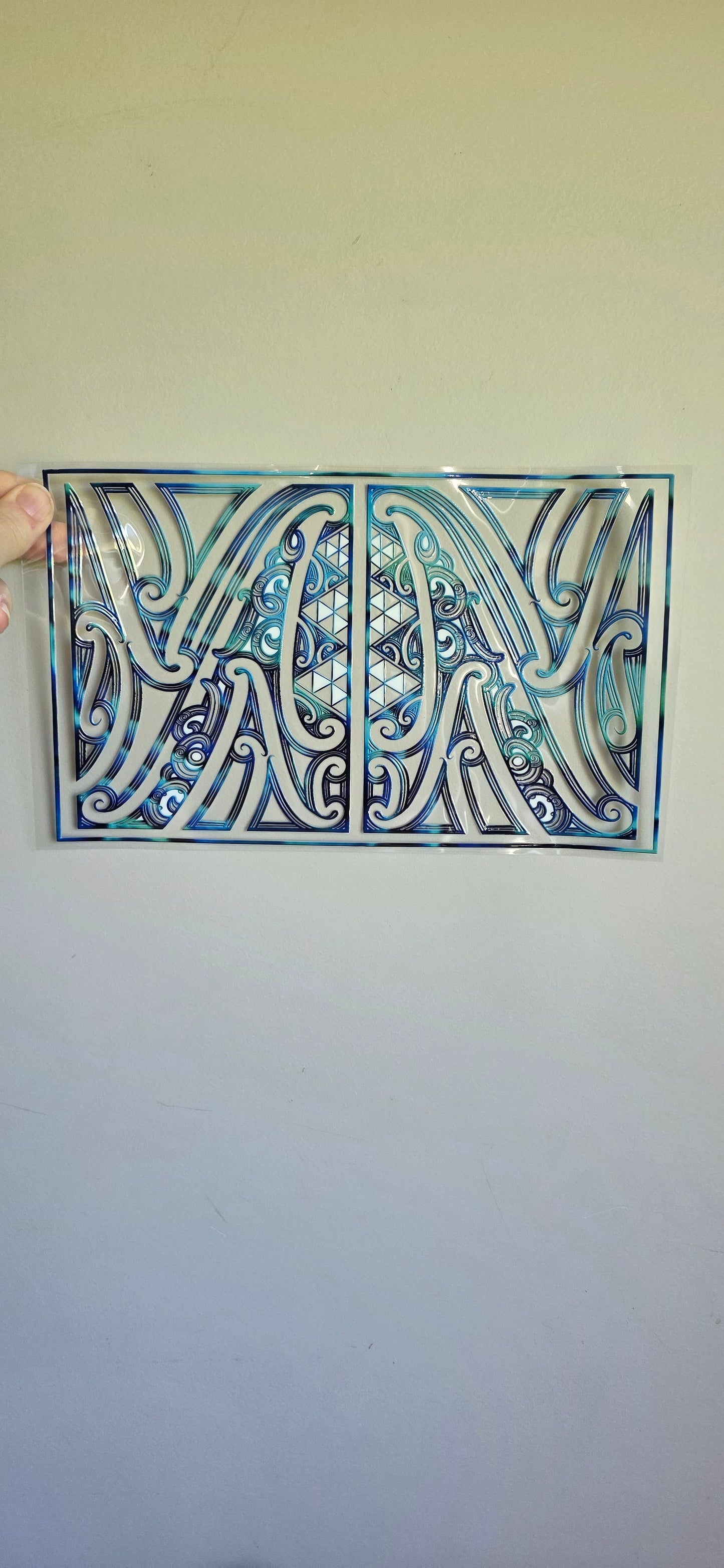 XL UV DTF DECAL MAORI DESIGN 28CMX17CM for touch lamps #193