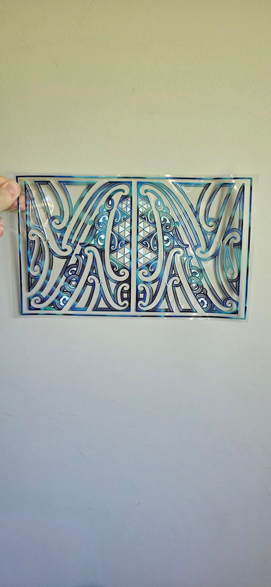 XL UV DTF DECAL MAORI DESIGN 28CMX17CM for touch lamps #193