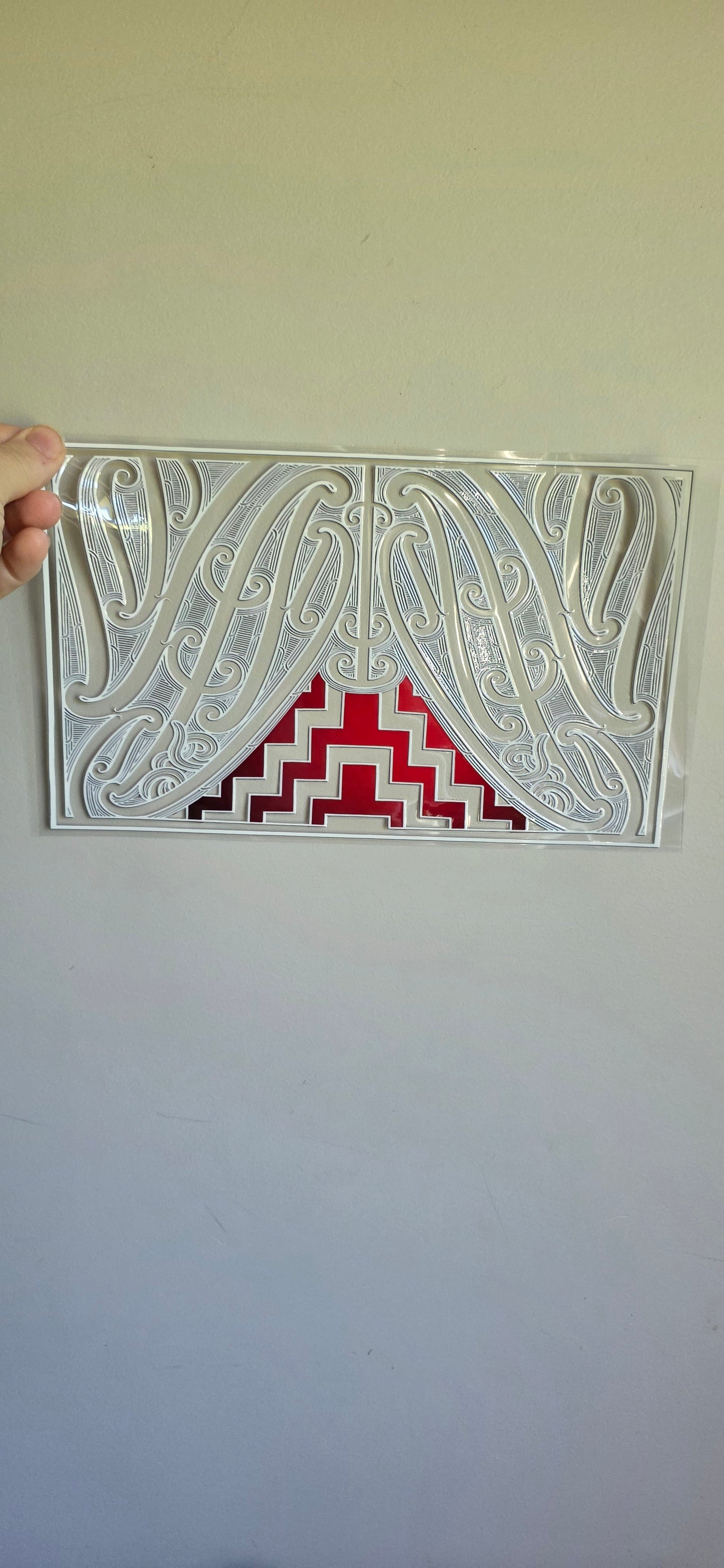 XL UV DTF DECAL MAORI DESIGN 28CMX17CM for touch lamps #201