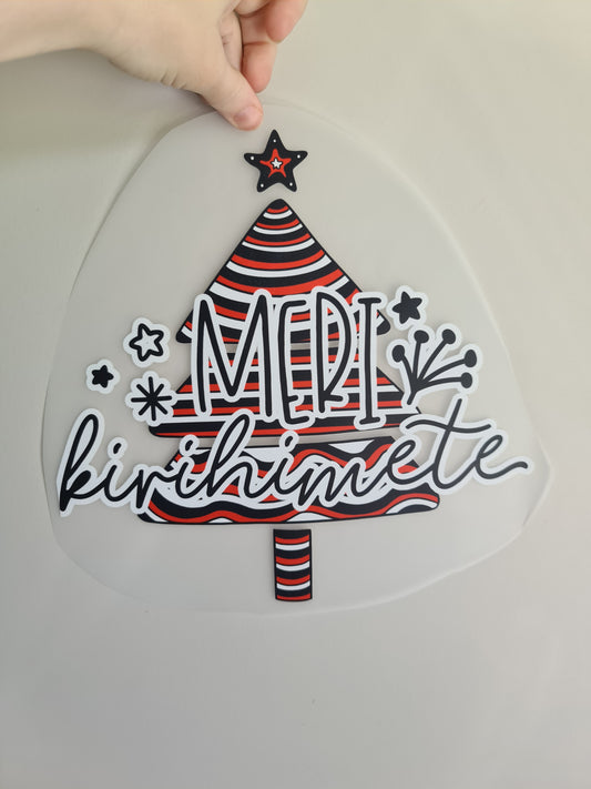 CHRISTMAS - Custom Maori design Iron on DTF 30cm for clothing