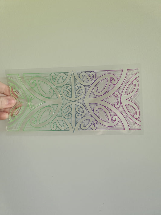 UV dtf Maori design 23cmx11cm 16oz wrap #689