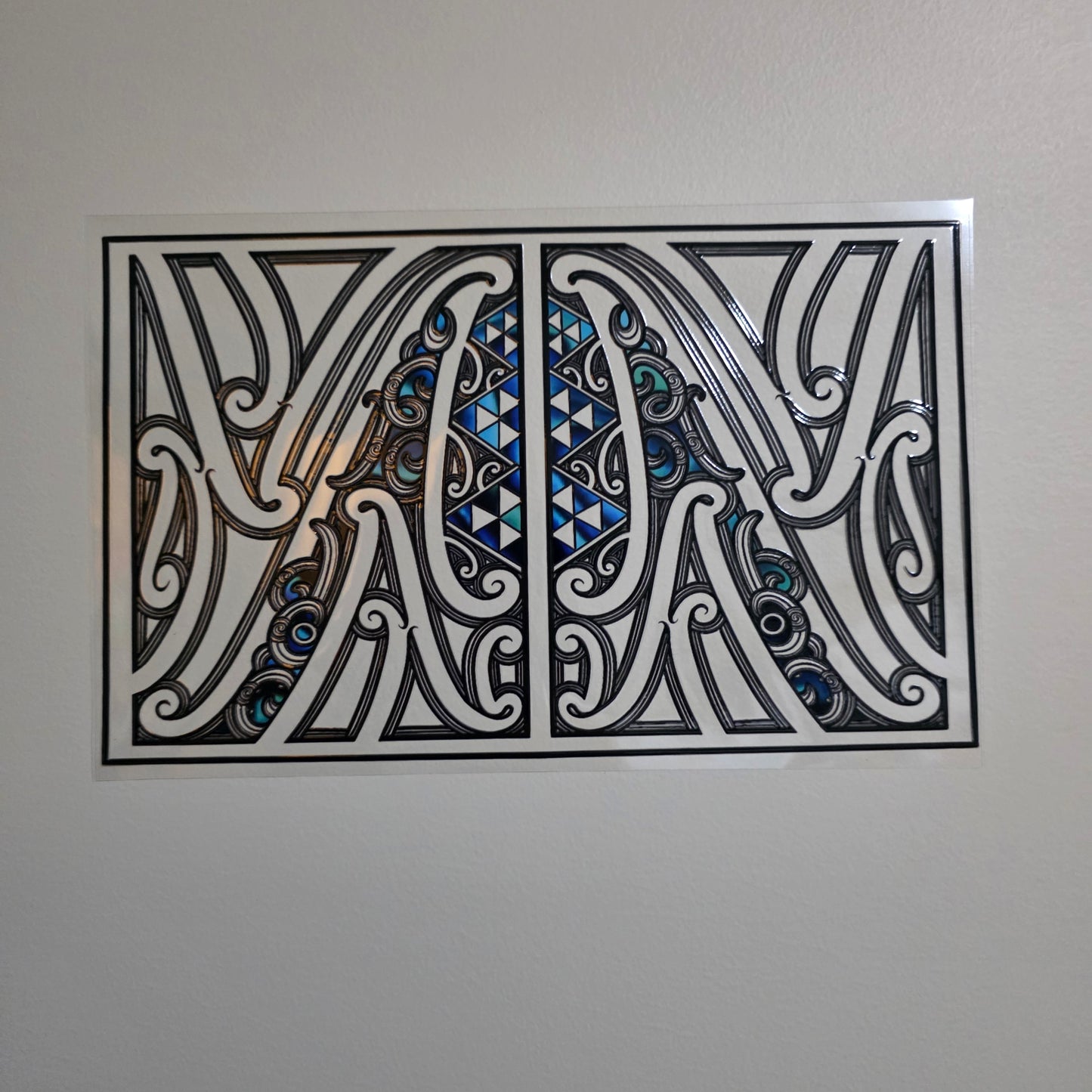 XL UV DTF DECAL MAORI DESIGN 28CMX17CM for touch lamps #246