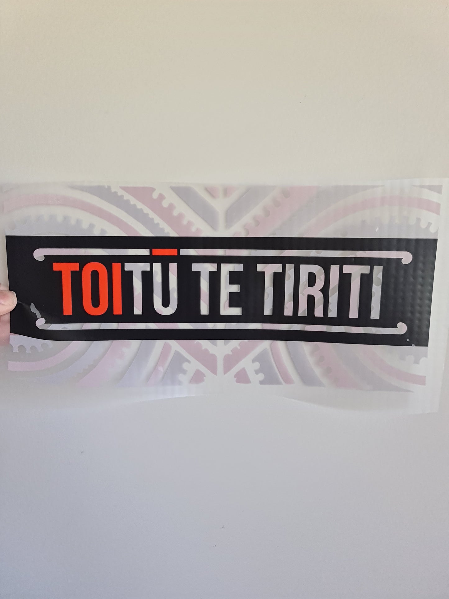Sublimation custom Maori design Iron on 30cm