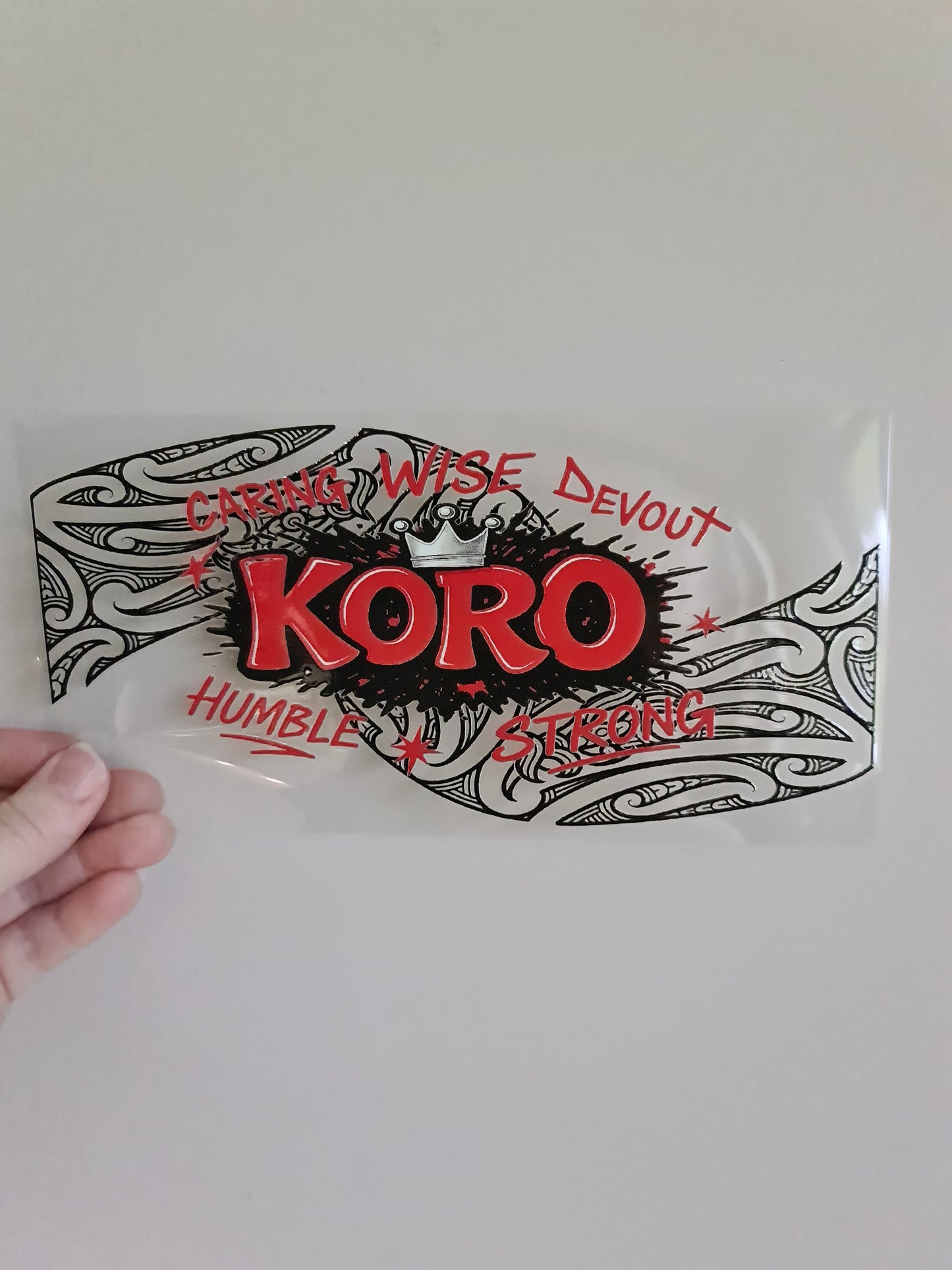 UV dtf Maori design 23cmx11cm 16oz wrap #1037 koro