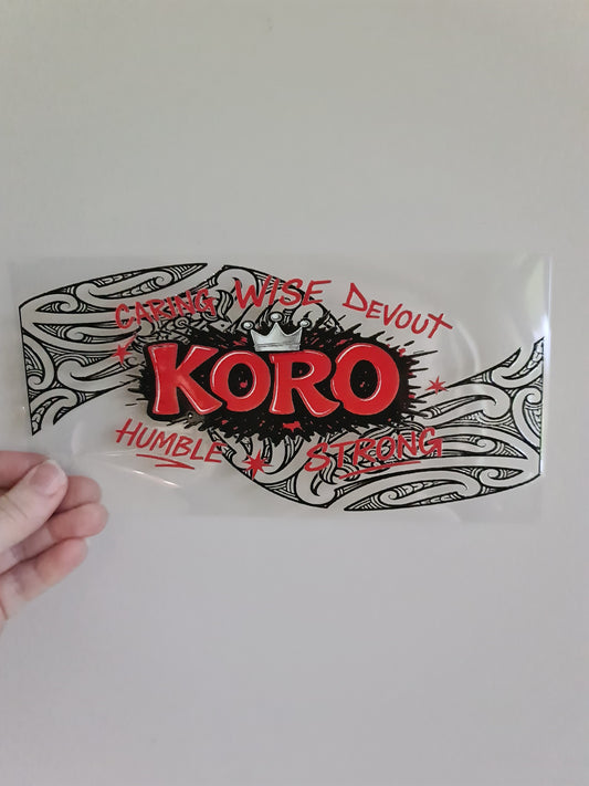 UV dtf Maori design 23cmx11cm 16oz wrap #1037 koro