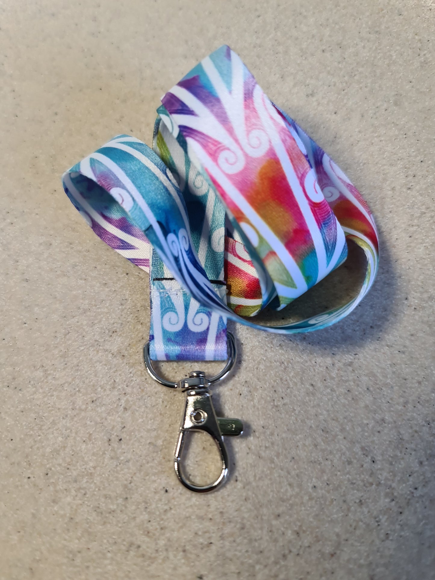 Custom Maori design lanyard multi colours