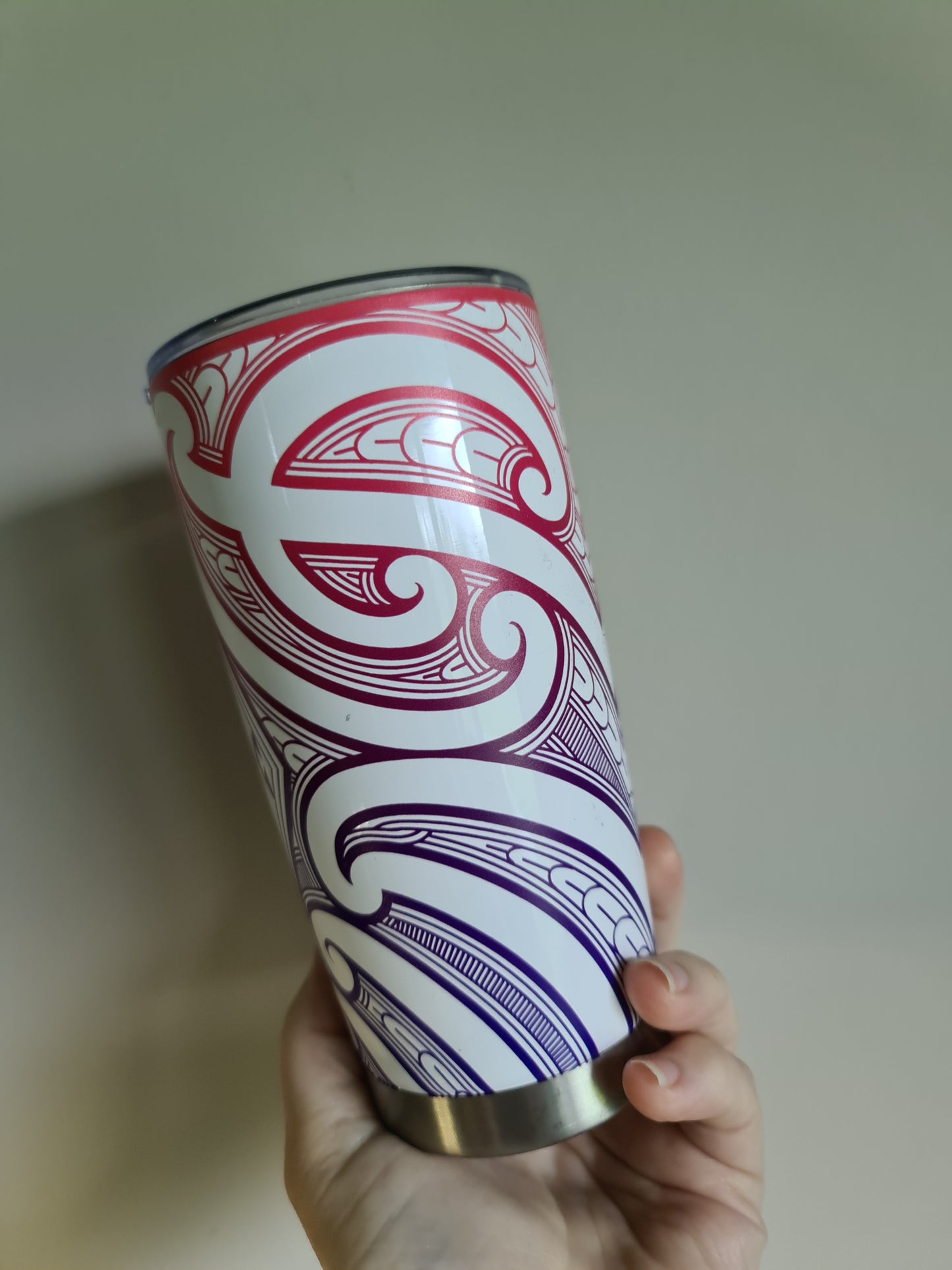 20oz custom Maori design travel cup