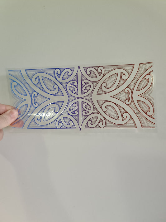 UV dtf Maori design 23cmx11cm 16oz wrap #772