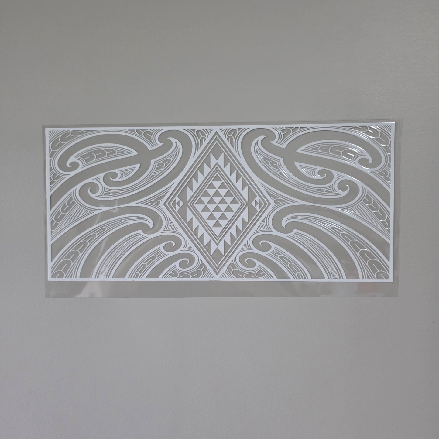 XL UV DTF DECAL MAORI DESIGN 38CMX17CM for touch lamps #29