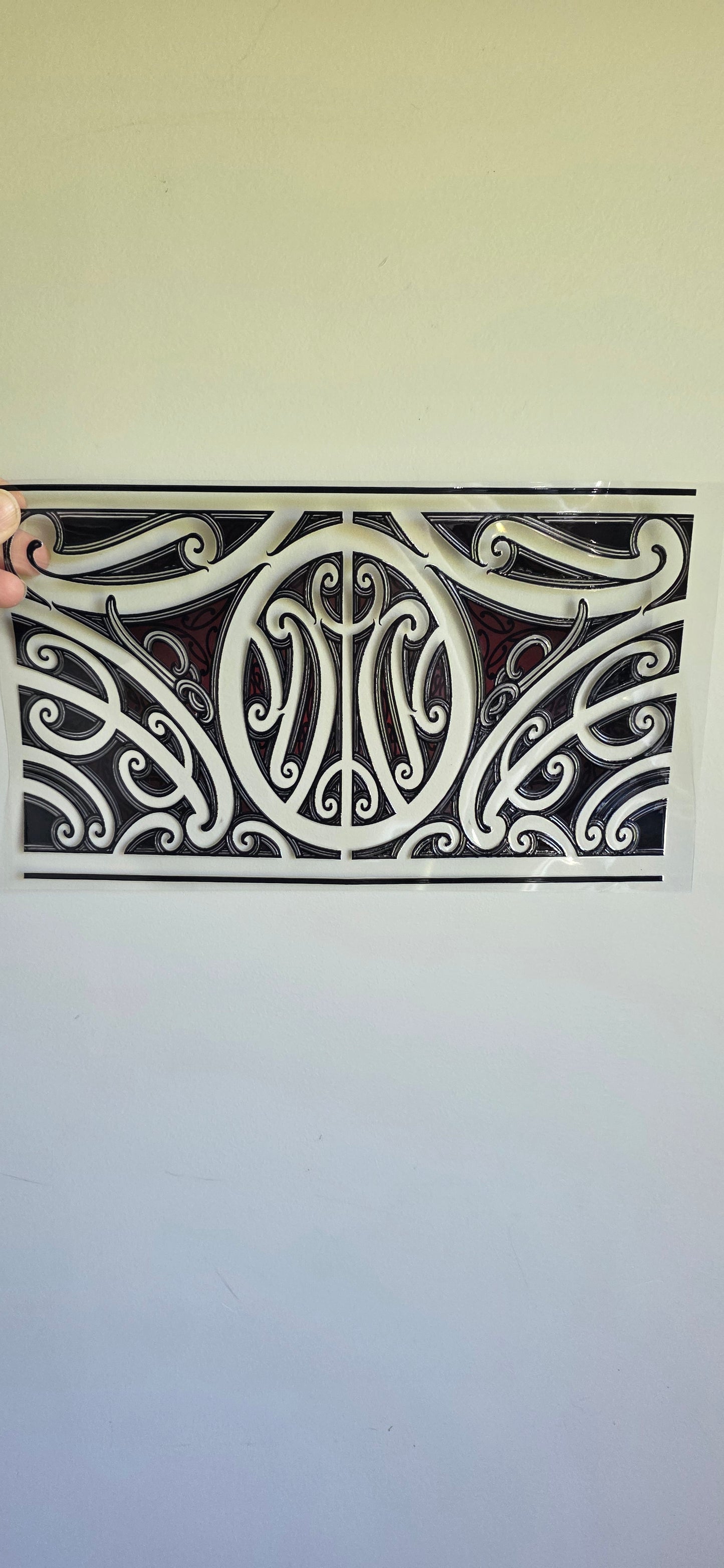 XL UV DTF DECAL MAORI DESIGN 28CMX17CM for touch lamps #186