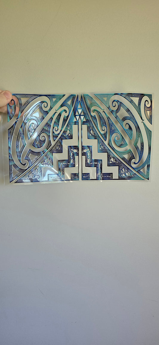 XL UV DTF DECAL MAORI DESIGN 28CMX17CM for touch lamps #204
