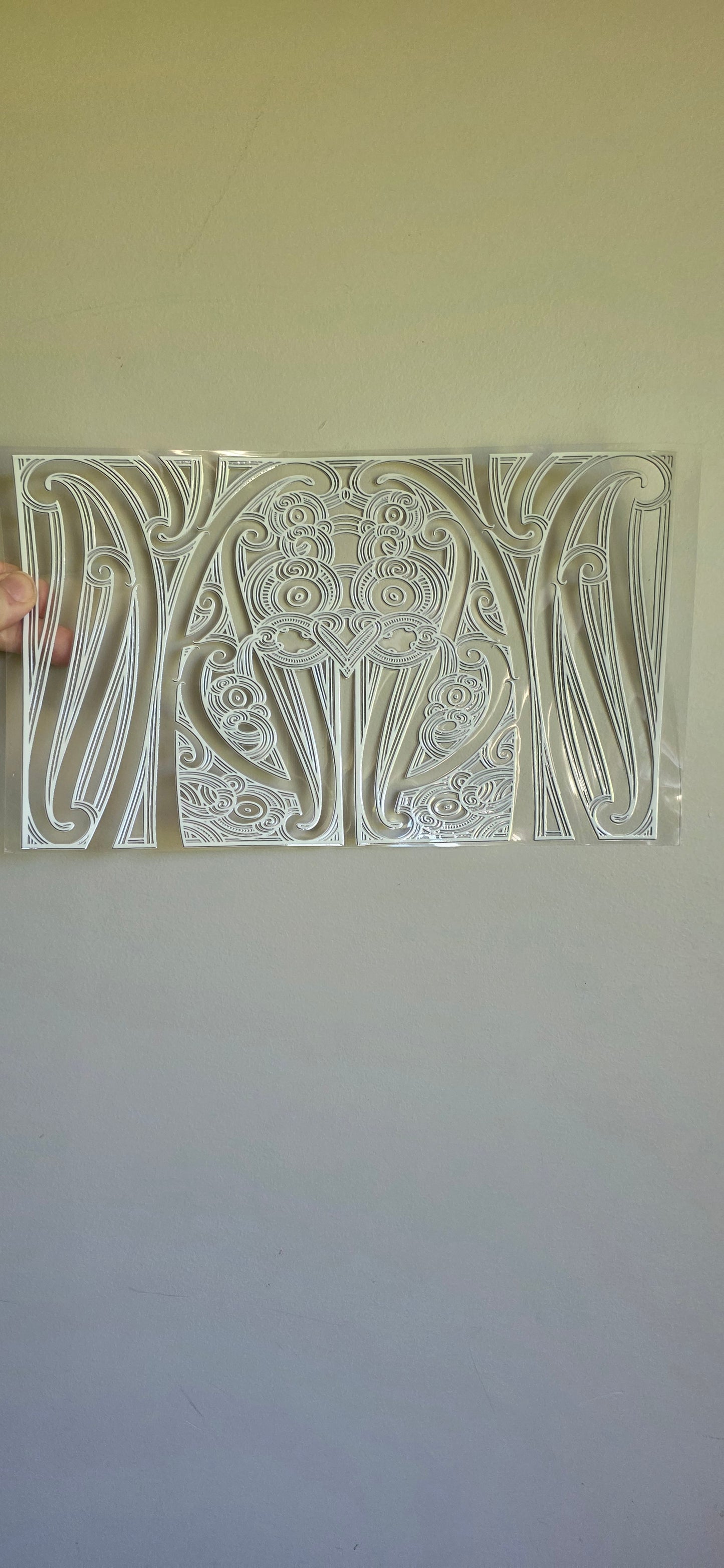XL UV DTF DECAL MAORI DESIGN 28CMX17CM for touch lamps #176