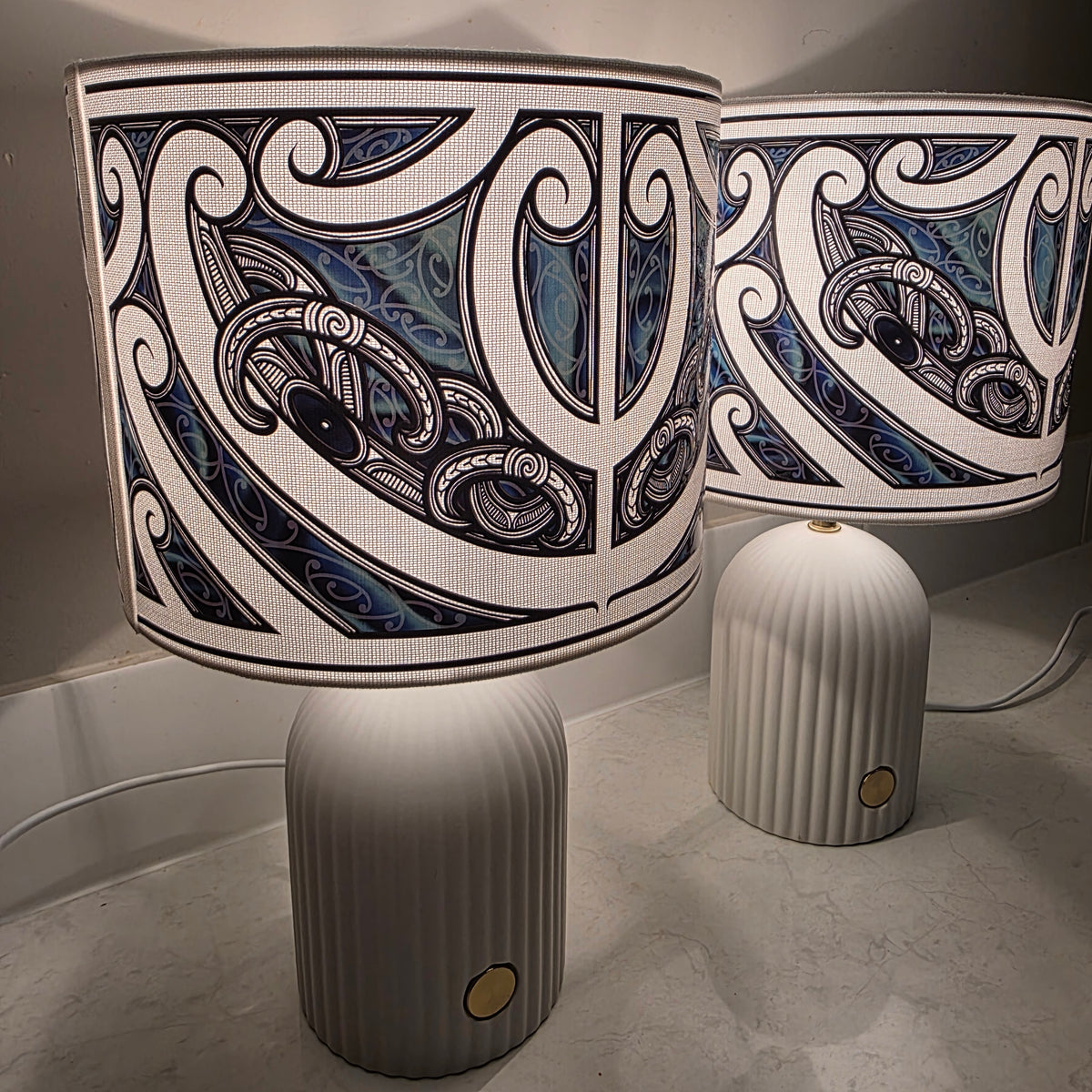 Maori design touch lamp - set 2 lamps
