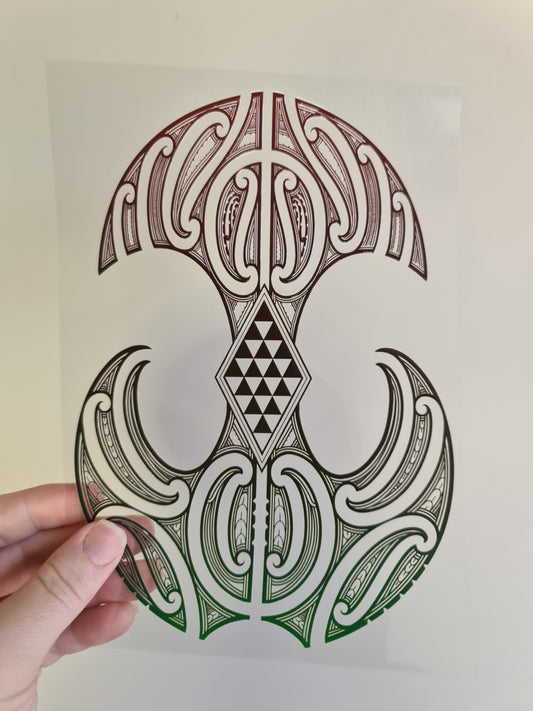 UV dtf Maori design A5 size 21cmx 14.8cm #337