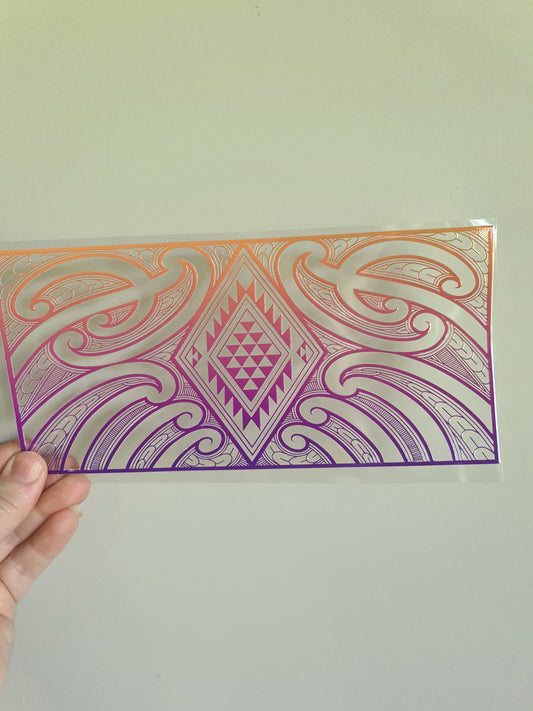 UV dtf Maori design 23cmx11cm 16oz wrap #679