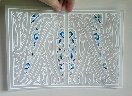 Maori design Iron on DTF 30cm for clothing and lamps
