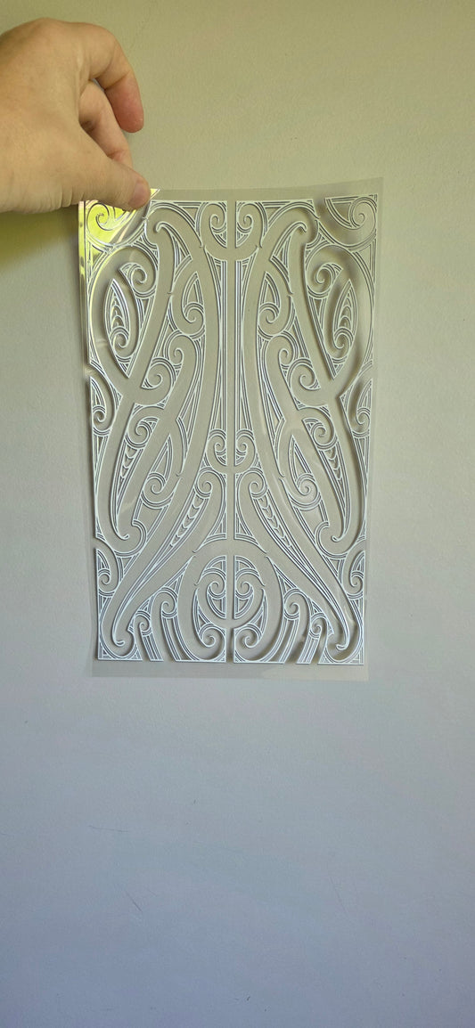 XL UV DTF DECAL MAORI DESIGN 28CMX17CM for touch lamps #165