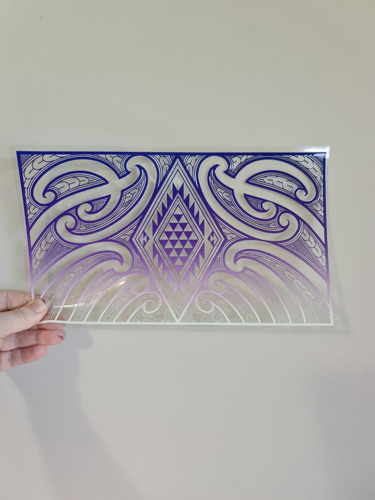 XL UV DTF DECAL MAORI DESIGN 28CMX17CM #16 for touch lamp