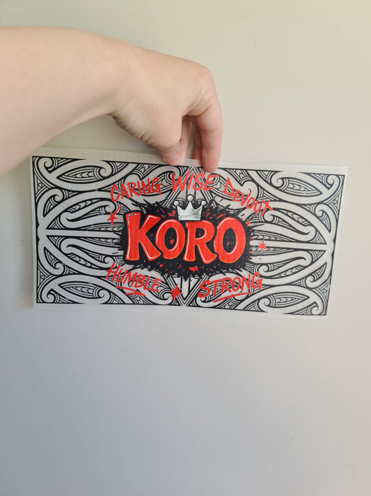 Sublimation custom Maori design Iron on 30cm