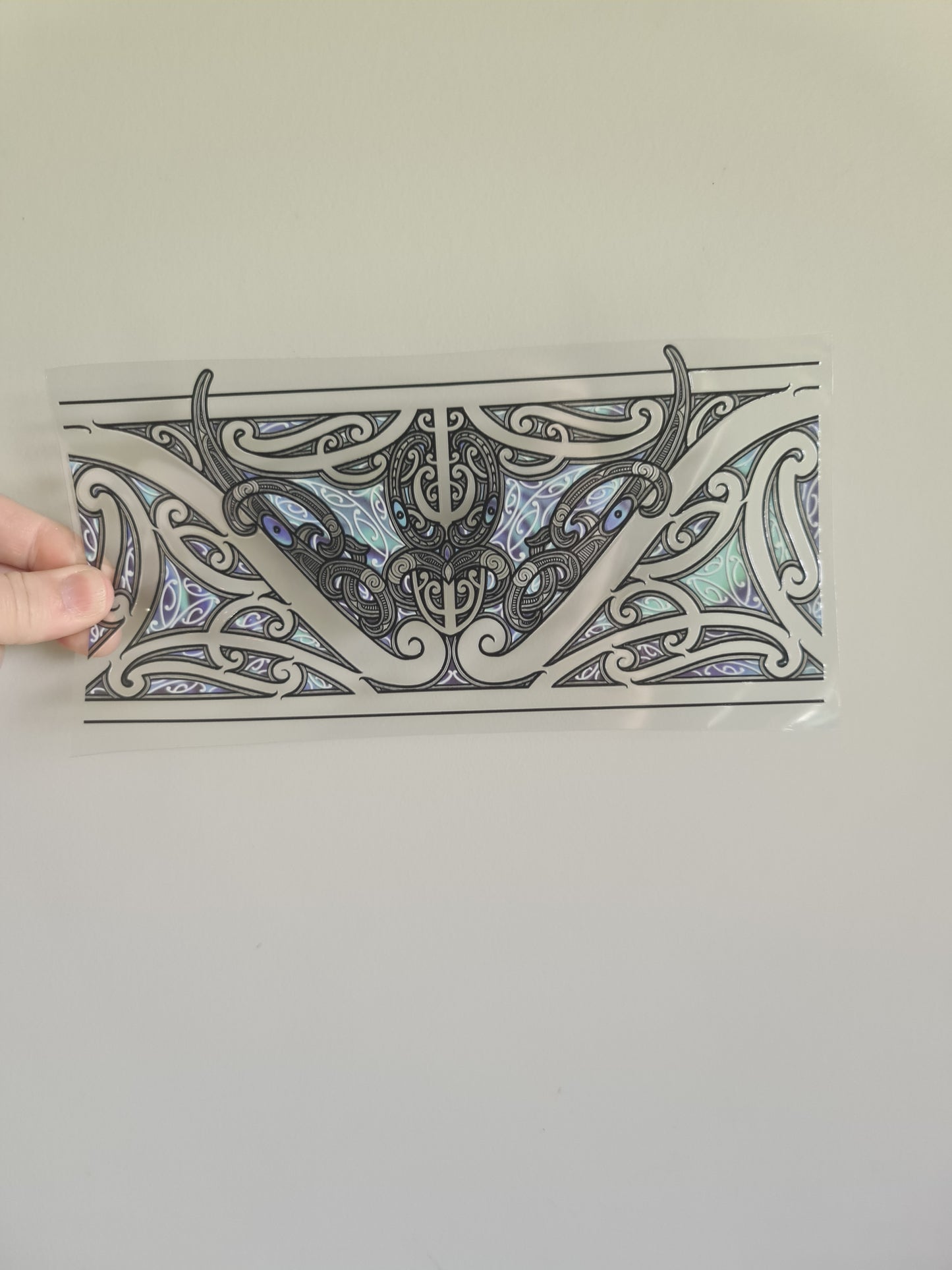 UV dtf transfer Maori design 23cmx11cm 16oz wrap #1499