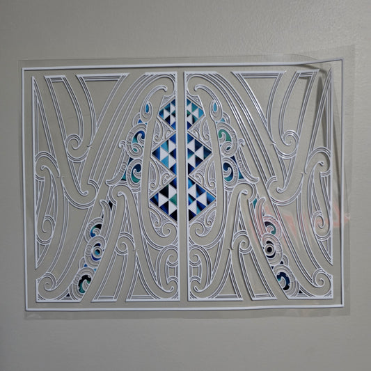 XL UV DTF DECAL MAORI DESIGN 30CMX23CM for Floor lamp size  #21