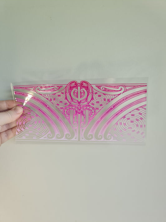 UV dtf transfer Maori design 23cmx11cm 16oz wrap #1378
