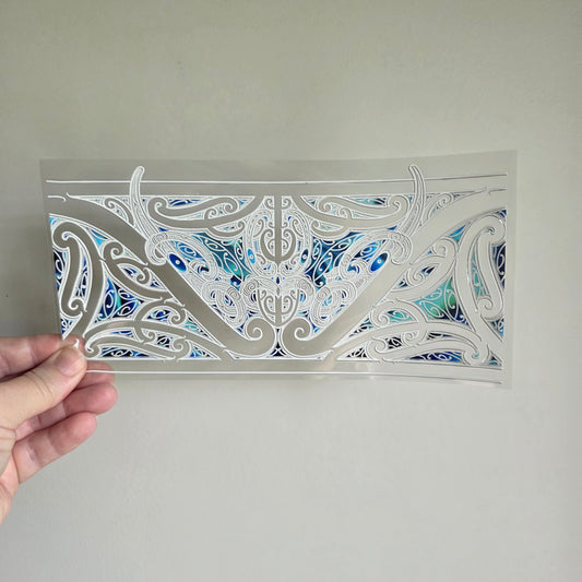 UV dtf transfer Maori design 24cmx11cm 16oz wrap #1544