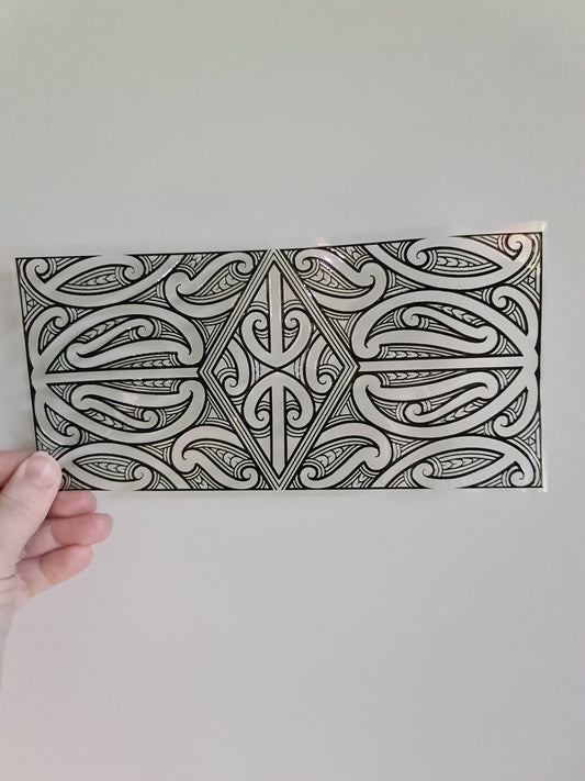 UV dtf Maori design 23cmx11cm 16oz wrap #1056