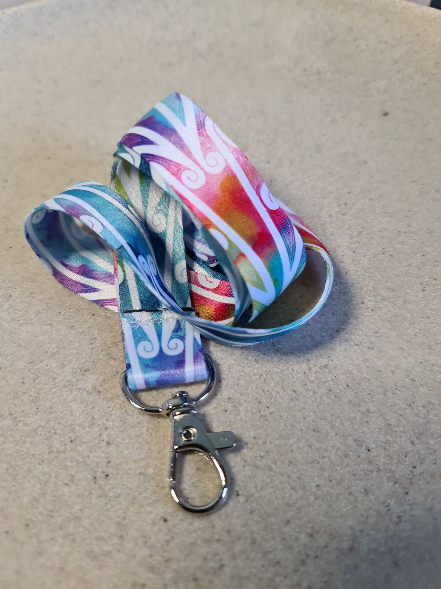 Custom Maori design lanyard multi colours