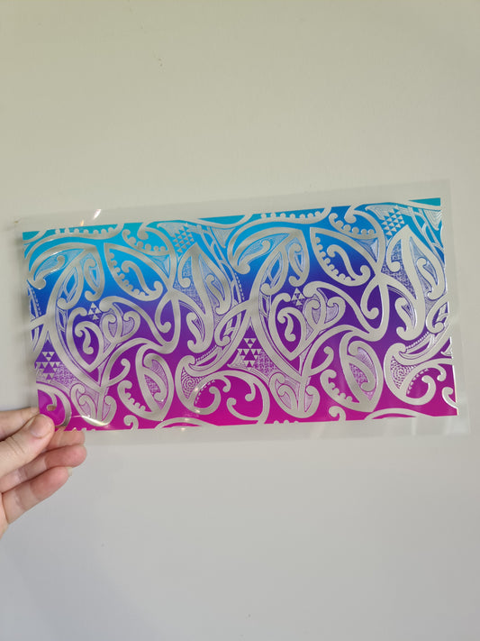 XL UV DTF DECAL MAORI DESIGN 28CMX19CM  #13