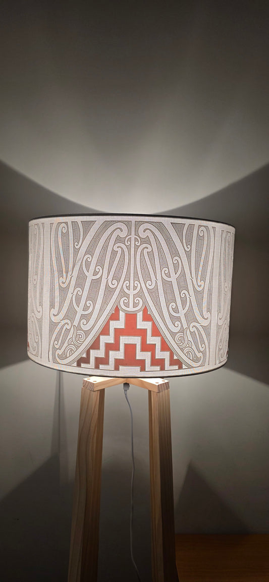 Maori Design Floor Lamp - white/ red - IN STOCK