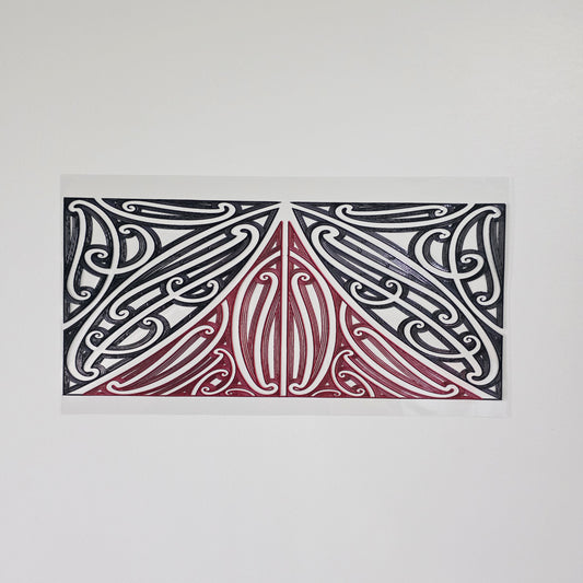 XL UV DTF DECAL MAORI DESIGN 38CMX17CM for touch lamps #19