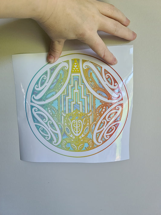 XL UV DTF DECAL MAORI DESIGN 20cm Window decal