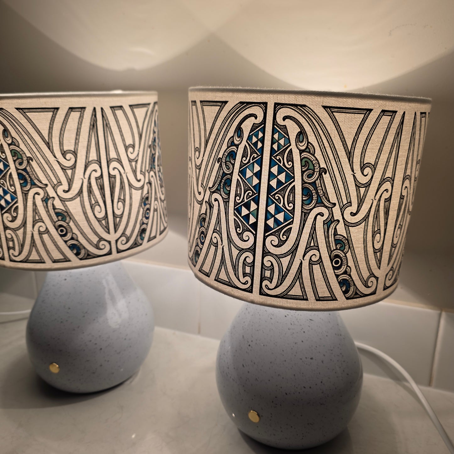 Maori design touch lamp - set 2 lamps