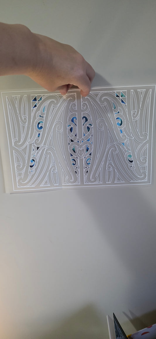 Maori design Iron on DTF 28cm for clothing