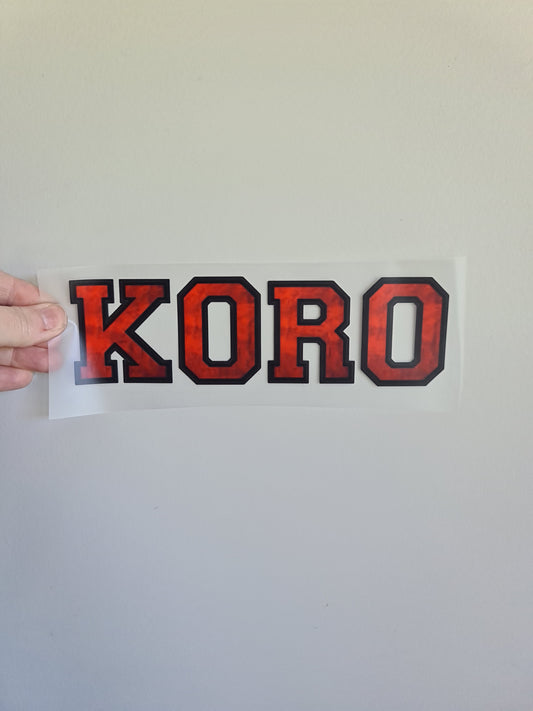 Sublimation custom Maori design Iron on 21cm Koro