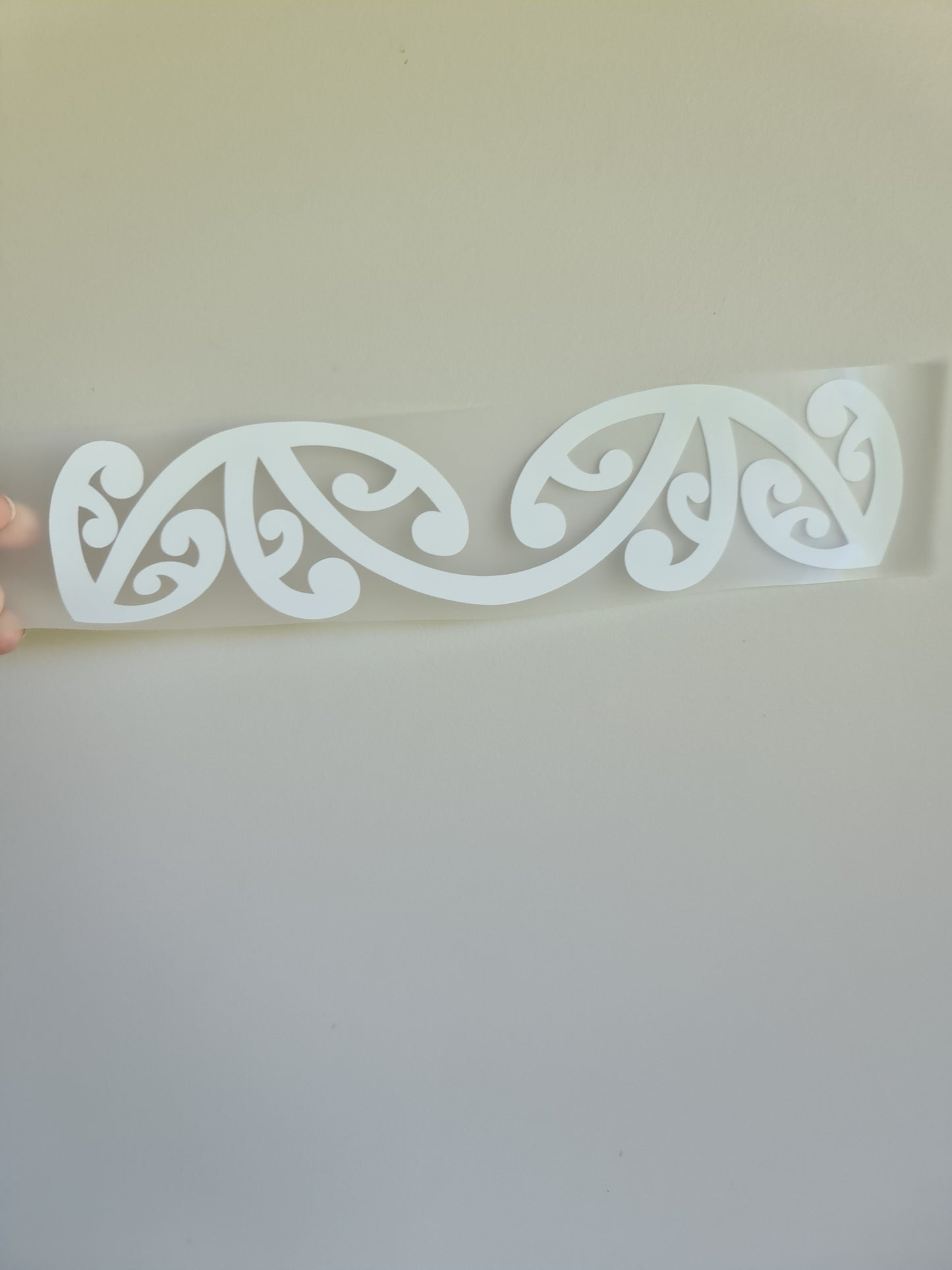 Sublimation custom Maori design Iron on 30cm - white