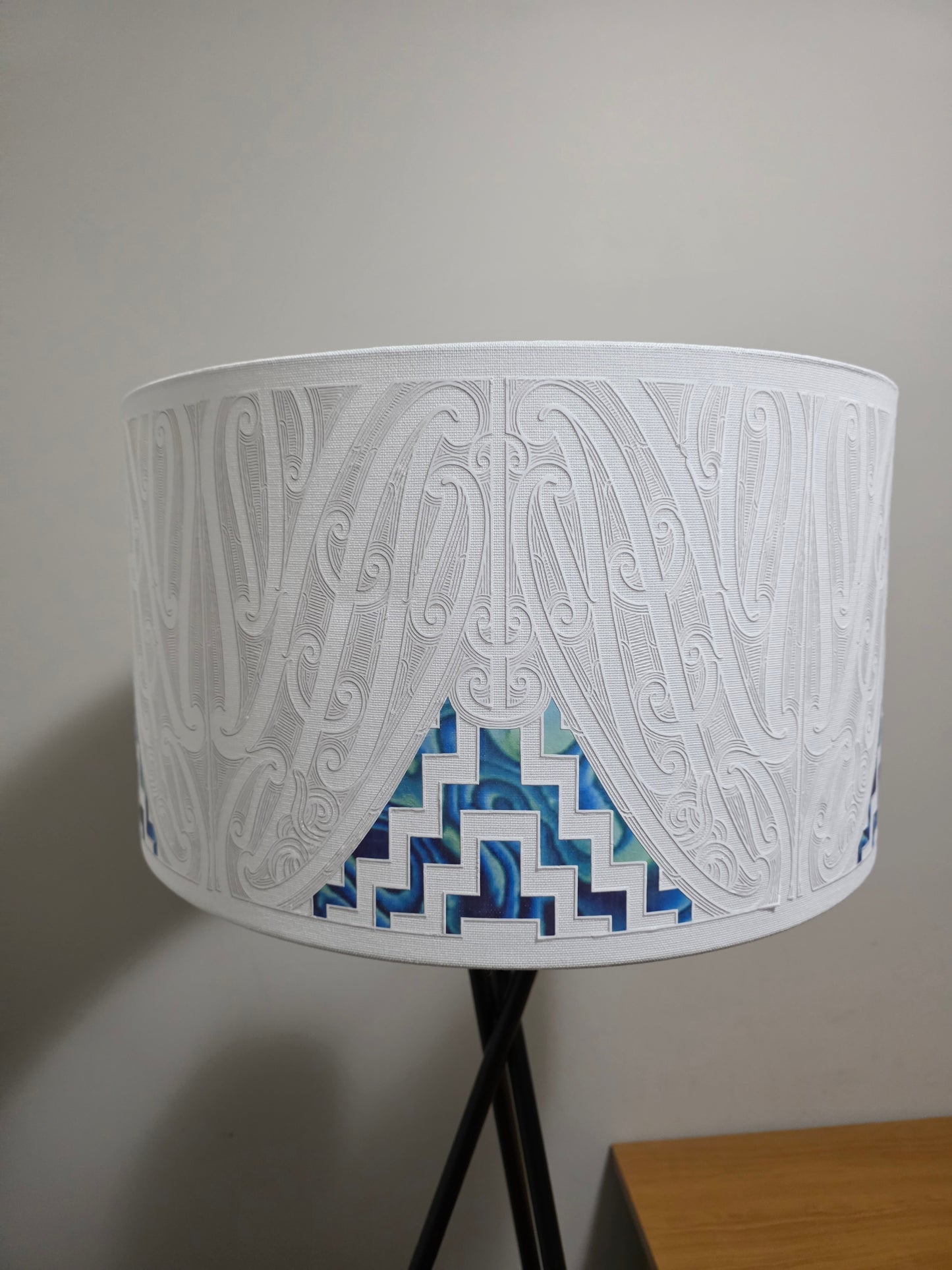 Maori Design phoenix Floor Lamp - white  paua design ♥️ - pre-order