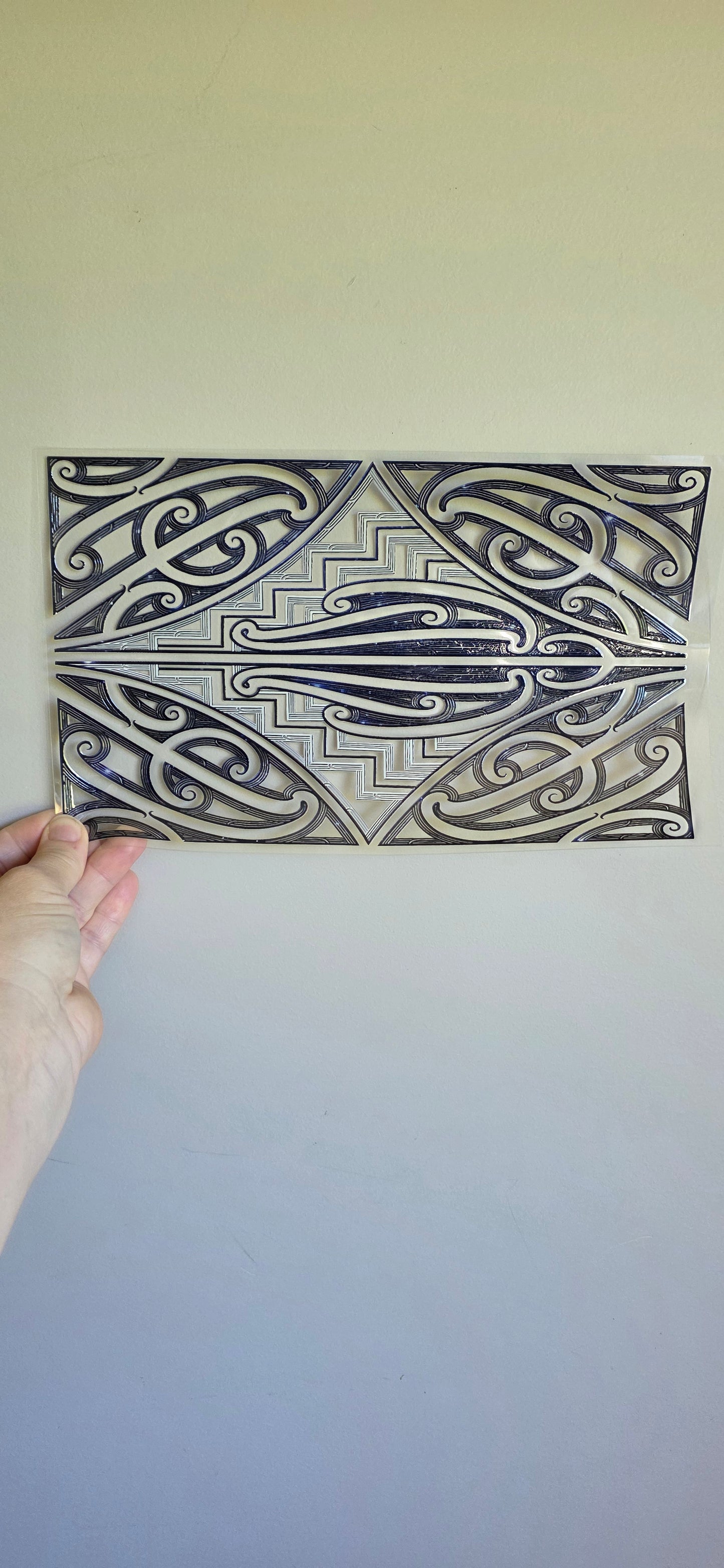 XL UV DTF DECAL MAORI DESIGN 28CMX17CM for touch lamps #208