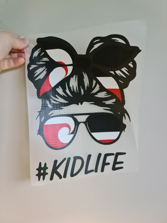 Sublimation custom Maori design Iron on HTV #kidlife 30cm girl