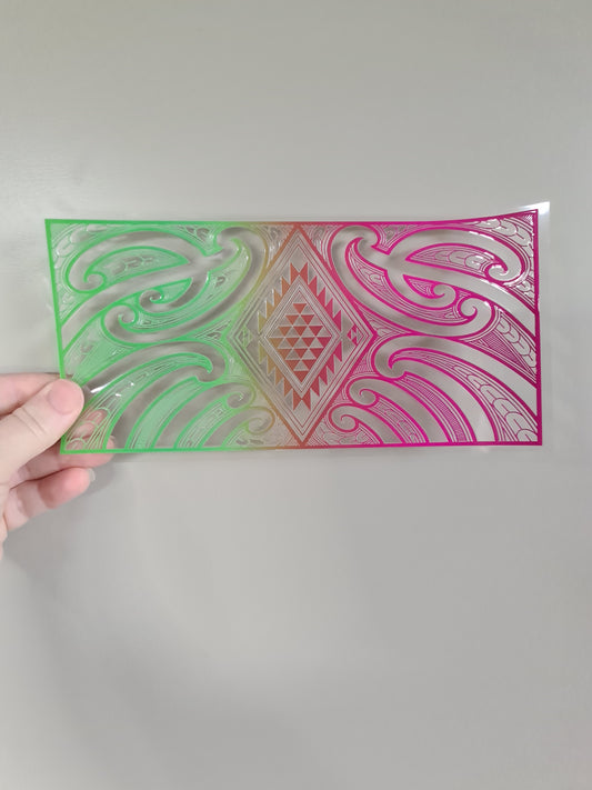 Uv dtf Maori design 23cmx11cm 16oz wrap #258
