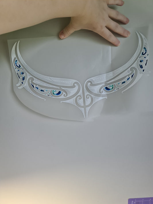 XL Sublimation custom Maori design Iron on 40cm